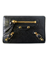 Balenciaga City Flap Card Holder, &pound;115, Accessories, Black, Leather, Front view